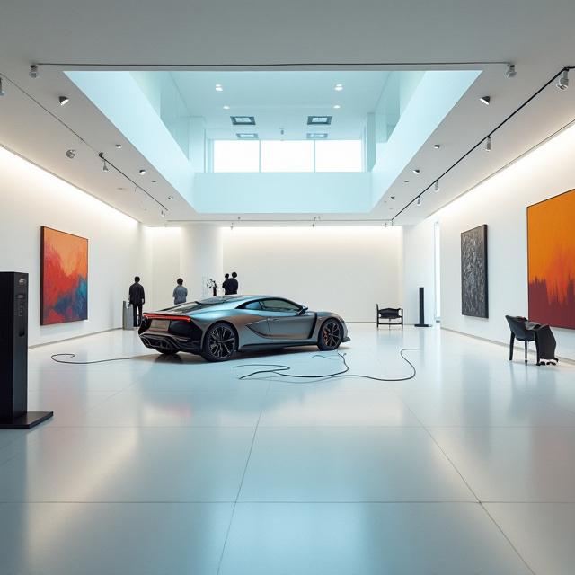 Fahrzeugreinigung und Kunstausstellung verschmelzen